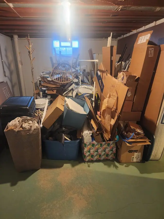 Roll-off dumpster container at job site for 4 Yard Dumpster Rental in Eldorado